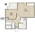 ムジーク北参道 3階 １DKの間取り図