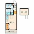 メゾンヴェルトゥ ２０３ ワンルームの間取り図