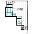 稲葉ハイツ 1階 ワンルームの間取り図