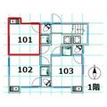 豊島区 長崎２丁目（椎名町駅） 1階 ワンルームの間取り図
