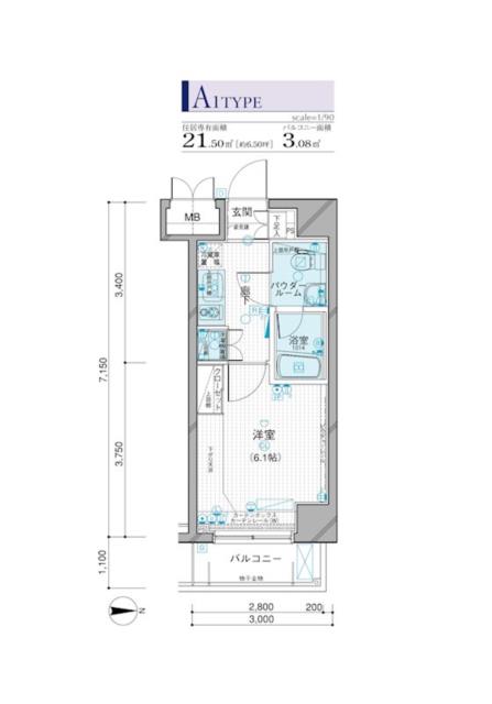 アットホーム メインステージ錦糸町 ０２０１ １ｋ 提供元 株 青山メインランド 墨田区の賃貸マンション