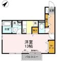 岡山市南区 西市（備前西市駅） 2階 ワンルームの間取り図