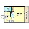 ＵＴレジデンス六甲 ５０２ １Kの間取り図