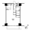 Ｒｏｐｐｏｎｇｉ　Ｒｅｓｉｄｅｎｃｅｓ 6階 ワンルームの間取り図