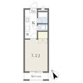 仙台市泉区 市名坂字東裏（泉中央駅） 1階 １Kの間取り図