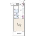新宿区 北新宿１丁目（大久保駅） 1階 １Kの間取り図