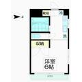 世田谷区 中町２丁目（等々力駅） 2階 １Kの間取り図