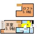 ハーモニーテラス平安ＩＩＩ １０１ １SKの間取り図