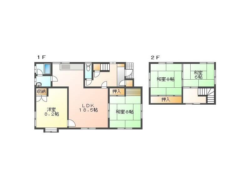 Otaru City, Sakura 1-chome (Minami-Otaru Station) 2-story building 5LDK