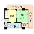 東芦屋マンション ３０３ ワンルームの間取り図