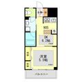 アール・ケープラザ横浜Ⅲ ９０５ １DKの間取り図