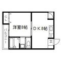 サンハウス紫野 １０１ １DKの間取り図