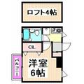 世田谷区 大原１丁目（代田橋駅） 2階 １Kの間取り図