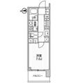 シーズンフラッツ蔵前 ７０２ １Kの間取り図