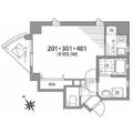 グランベネフィス巣鴨 ２０１ １Kの間取り図