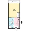 ポナールⅡ ２０３ １Kの間取り図