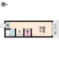 ヒルハイツ一条 １０ ワンルームの間取り図