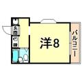 セレクト三愛 ２０１ １Kの間取り図