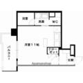 コネクト新水前寺 7階 ワンルームの間取り図