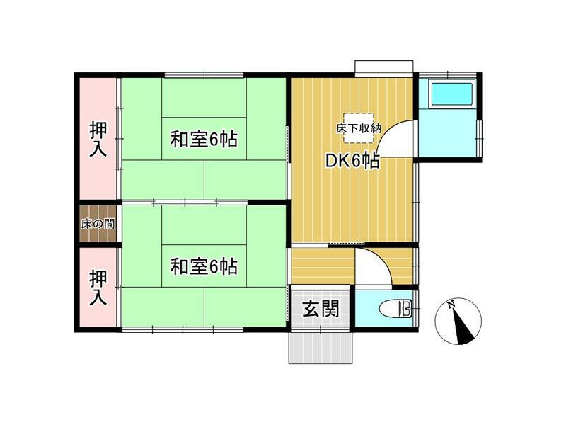 Niwa County, Fusō Town, Oaza Kashiwamori Aza Nishimae (Kashiwamori Station) Single-story 2DK