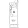 ソサエティ桜新町 307 １DKの間取り図