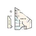 ヴェルドミール上野町 202 ワンルームの間取り図