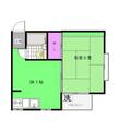 新宿区 大京町（四谷三丁目駅） 2階 １DKの間取り図