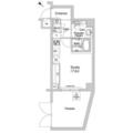 コンフォリア神楽坂 ０１０１ ワンルームの間取り図