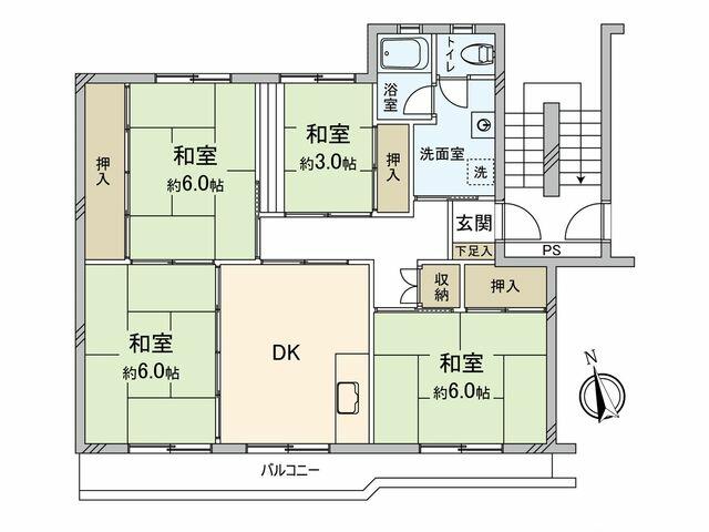 愛知県 豊田市保見団地113号棟505 5階(売買 中古マンション