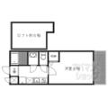 京都市中京区 壬生高樋町（大宮駅） 1階 １Kの間取り図
