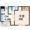 レジデンス和光 4階 １DKの間取り図