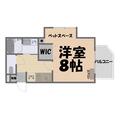 Ｌａ　Ｃａｓａ　Ｓｅｇｒｅｔａ 2階 １Kの間取り図