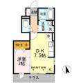 リッツハウスⅤ 1階 １DKの間取り図