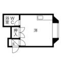 サザンポート 1階 ワンルームの間取り図