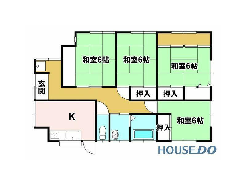 Itako City, Oyama (Nobukata Station) Single-story building 4DK