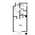 広島市中区 宝町（比治山橋駅） 3階 １Kの間取り図