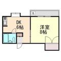 川本ビル 3階 １DKの間取り図