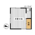 板橋区 栄町（板橋区役所前駅） 2階 ワンルームの間取り図