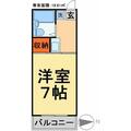 松戸市 馬橋（馬橋駅） 1階 １Kの間取り図
