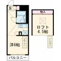 北区 田端２丁目（田端駅） 2階 ワンルームの間取り図