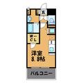 福岡市中央区 渡辺通１丁目（渡辺通駅） 10階 １Kの間取り図