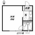 ハイブリッジ １０２ １Kの間取り図