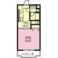 秦野市 本町１丁目（秦野駅） 2階 １DKの間取り図