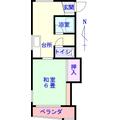 秋桜（コスモス）館 201 １Kの間取り図