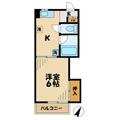 ビザビ ２１０ １Kの間取り図