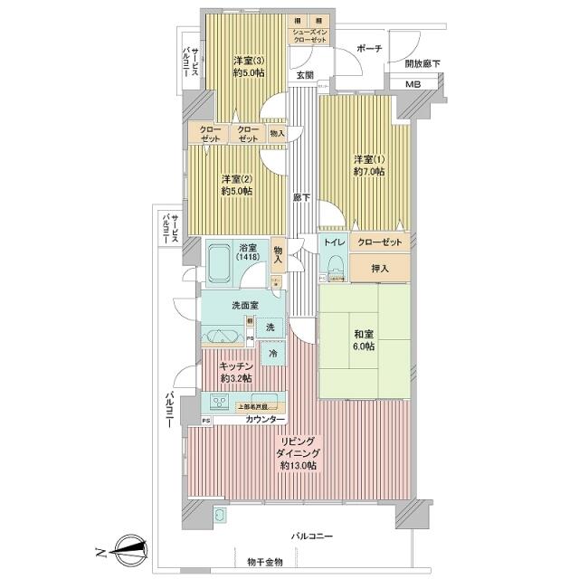アットホーム】東京ユニオンガーデンセンターコート 7階 4LDK  