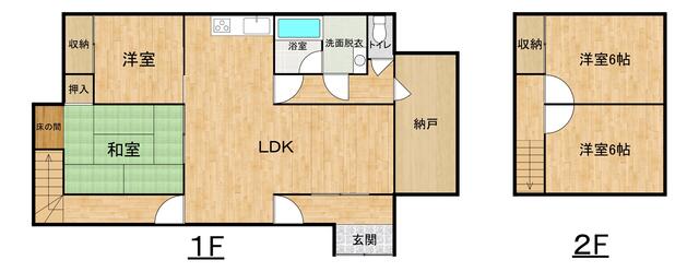 Tamashima Kashiwajima, Kurashiki City (near Shin-Kurashiki Station) 2-story house, 4 bedrooms, living room, dining room, kitchen &mdash; photo 1