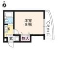 京都市中京区 西ノ京上平町（円町駅） 3階 １Kの間取り図