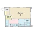 Ｏｊｉ　Ｎｅｓｔ ０２０１ １Kの間取り図