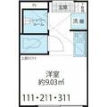 新宿区 若葉３丁目（四ツ谷駅） 1階 ワンルームの間取り図